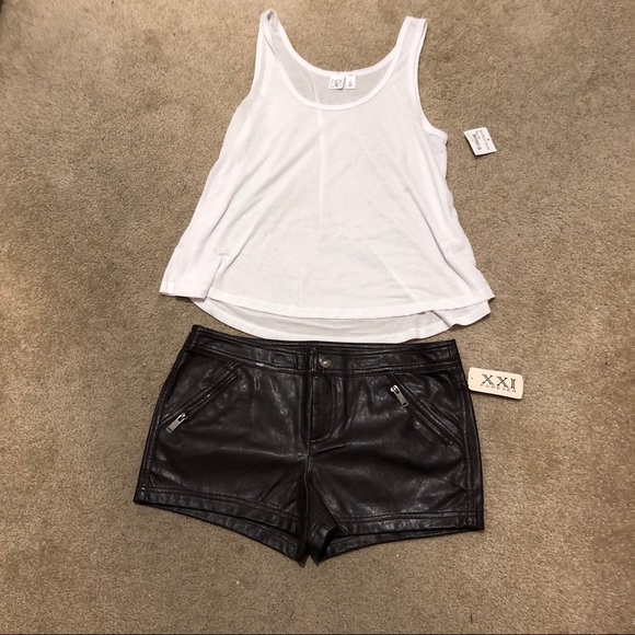 Forever 21 Pants - Tank Top Shorts Outfit